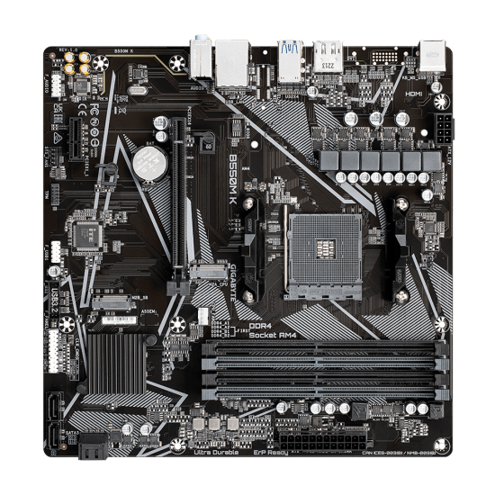 Gigabyte B550M K AMD AM4 Micro-ATX Motherboard