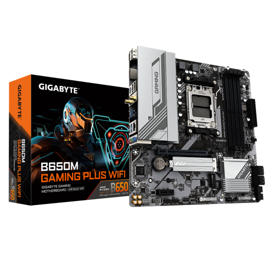 Gigabyte B650M GAMING PLUS (Wi-Fi 6E) AMD AM5 Micro-ATX Motherboard