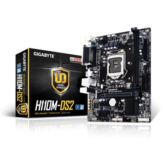 Gigabyte GA-H110M-DS2 Intel 6th & 7th Gen Micro-ATX Motherboard