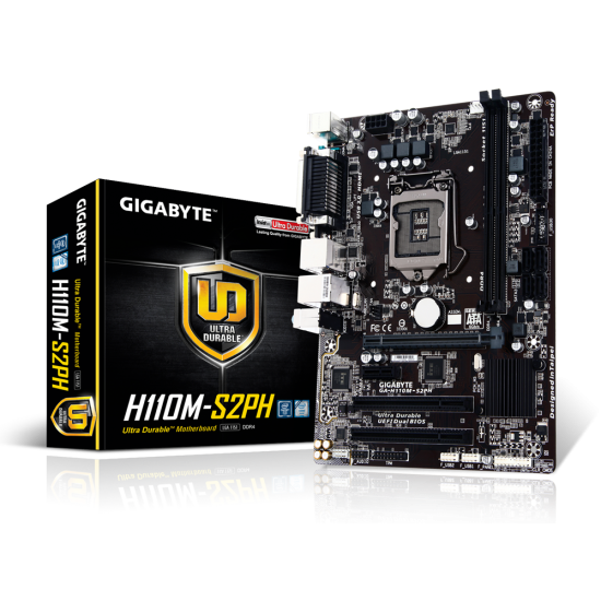 Gigabyte GA-H110M-S2PH Intel 6th & 7th Gen Micro-ATX Motherboard