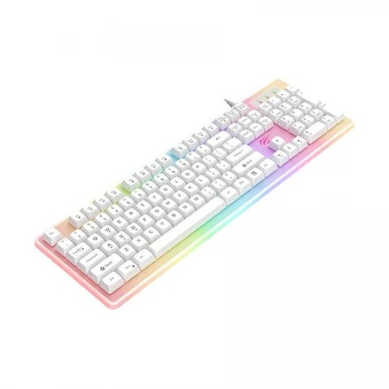 Havit KB876L Gamenote USB Multi-Function RGB Backlit Keyboard (White)