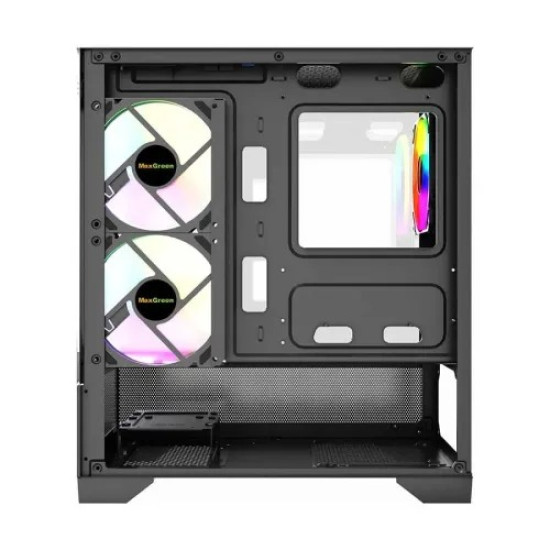 MaxGreen 350 Mid-Tower M-ATX Gaming Case With 3 ARGB Fan