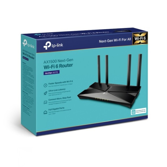 TP-Link Archer AX15 AX1500 Dual Band Gigabit Wi-Fi 6 Router