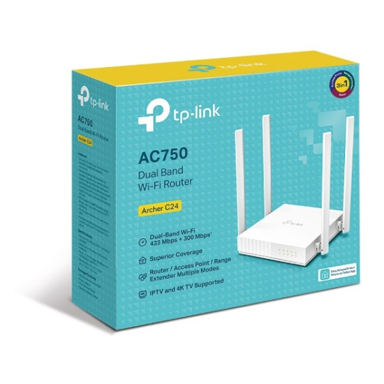 TP-Link Archer C24 AC750 Dual Band Wi-Fi Router