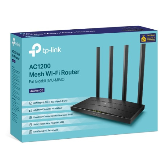 TP-Link Archer C6 AC1200 Wireless MU-MIMO Gigabit Router6