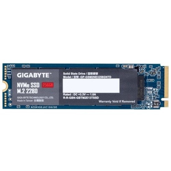 Gigabyte 256GB NVMe M.2 SSD #GP-GSM2NE3256GNTD