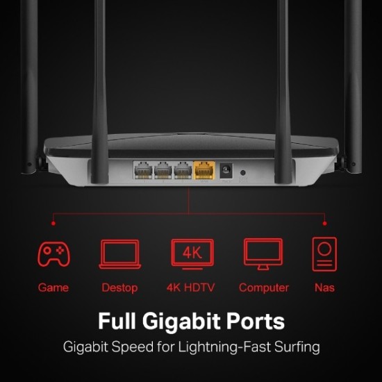 Mercusys AC12G AC1200 Full Gigabit Dual Band Wireless Router