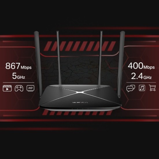 Mercusys AC12G AC1200 Full Gigabit Dual Band Wireless Router
